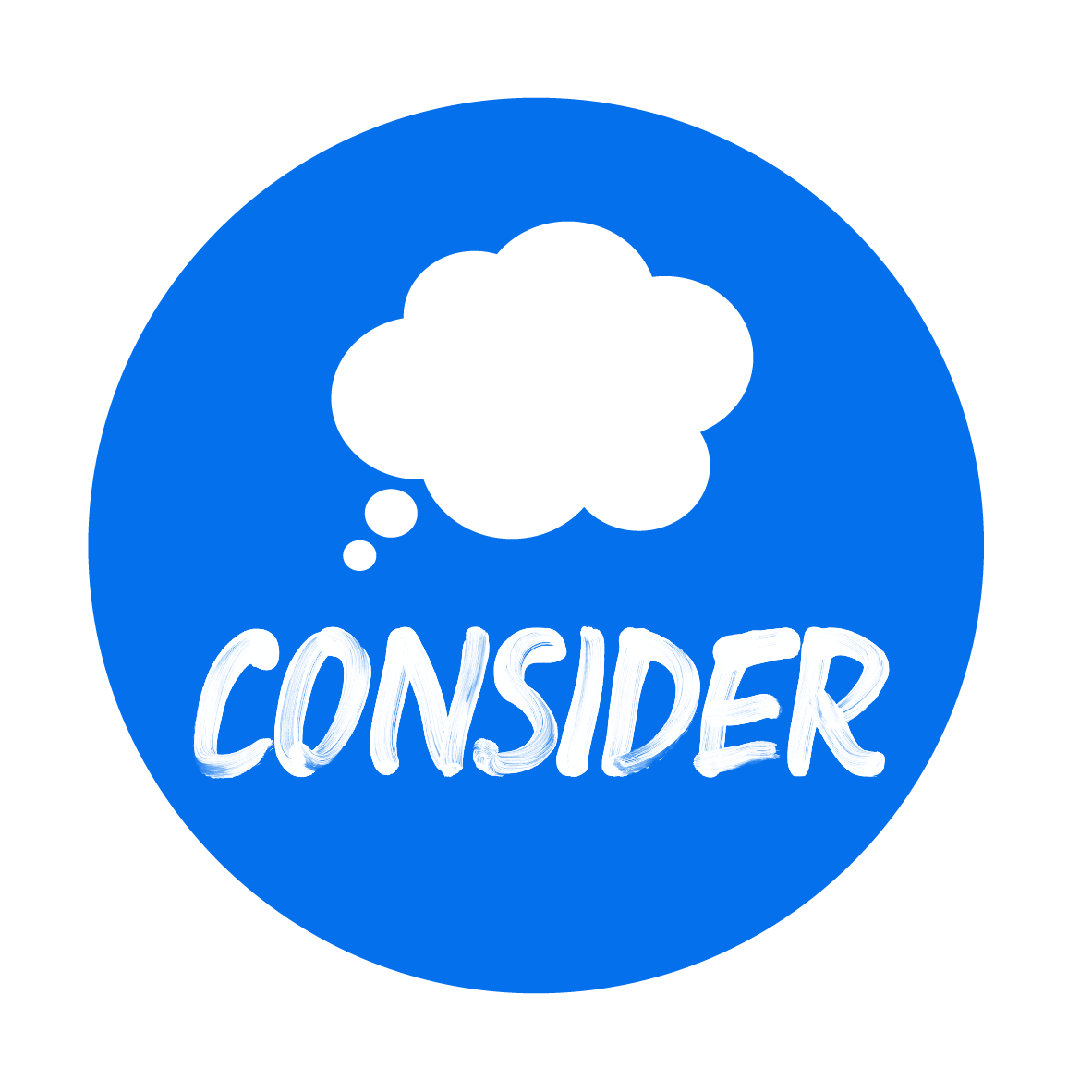 speach-bubble-above-the-word-consider
