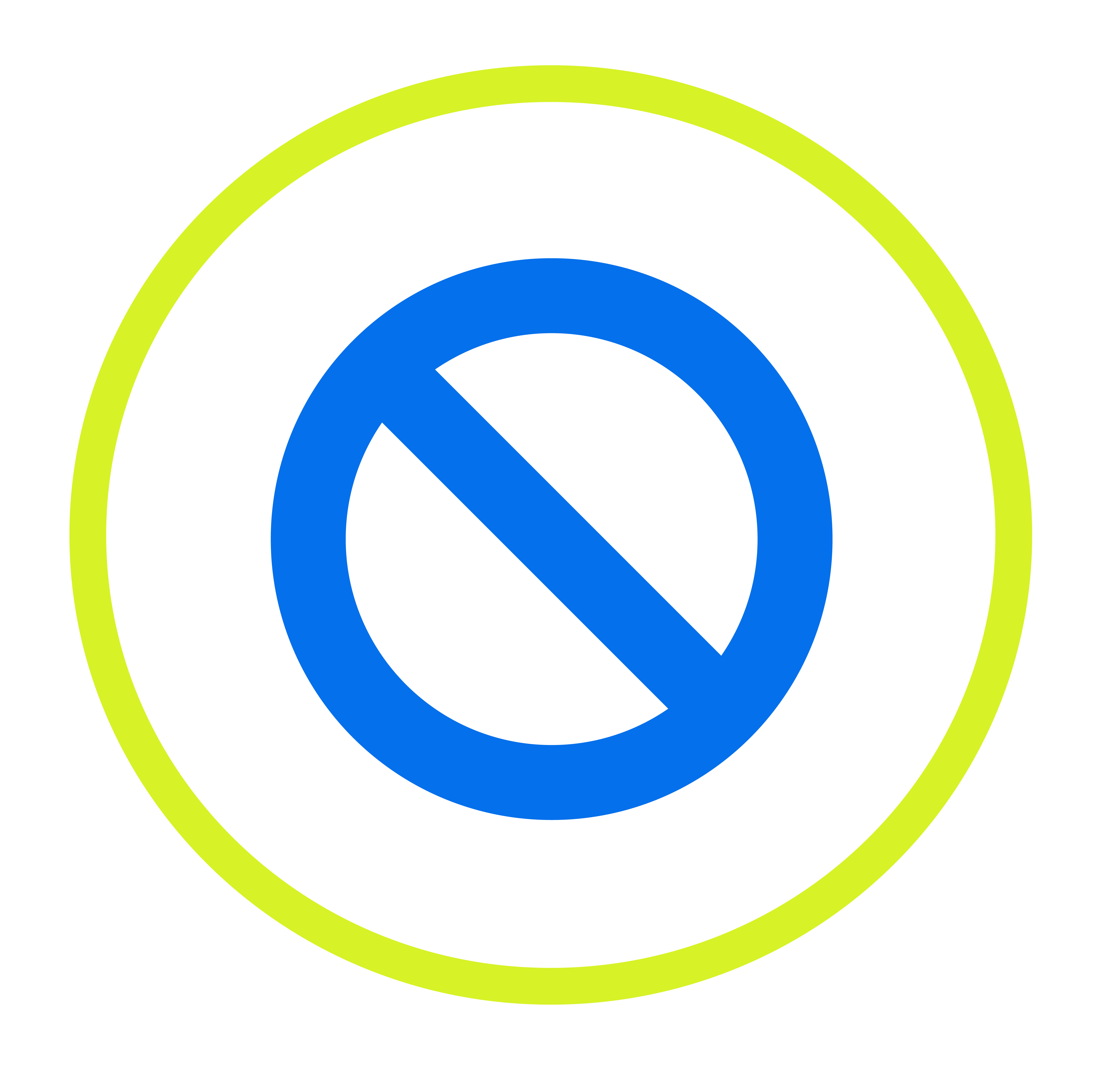 icon of a circle with a line through it for no entry