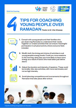 Top tips for coaches coaching during Ramadan