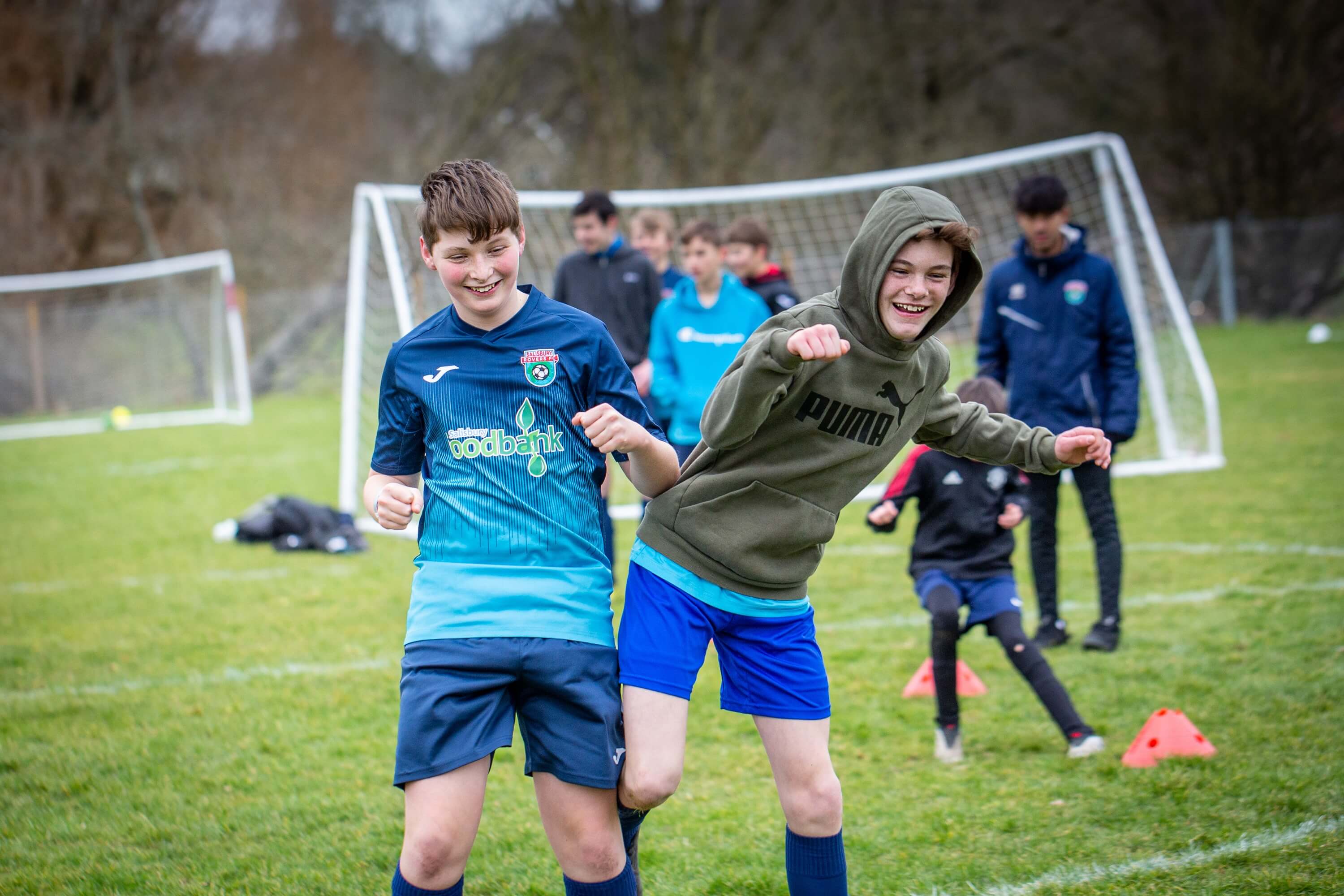 Salisbury Rovers - two teenagers playing football