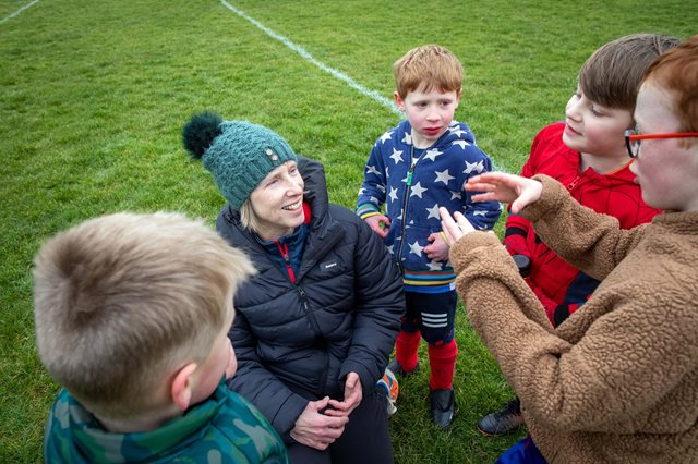 Coach Debbie listening to her players - Salisbury Rovers